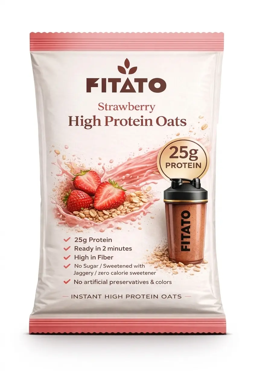 Fitato Strawberry Oats packaging